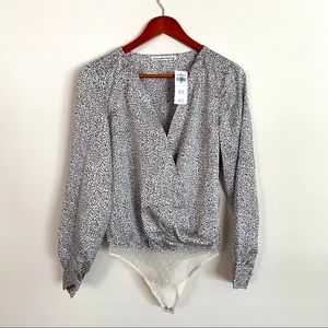 Abercrombie Patterned Wrap Blouse Bodysuit (NWT)